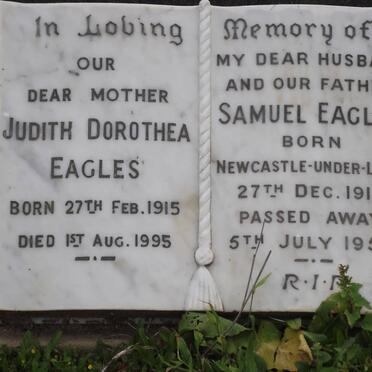 EAGLES Judith Dorothea 1915-1995 &amp; Samuel 1915-1958