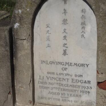 EDGAR Li Vincent 1924-1933