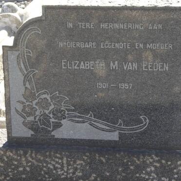 EEDEN Elizabeth M., van 1901-1957