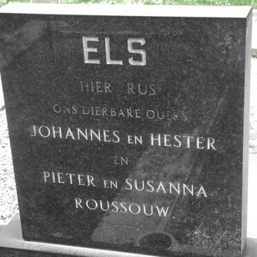 ELS Johannes  &amp; Hester :: ROUSSOUW Pieter &amp; Susanna