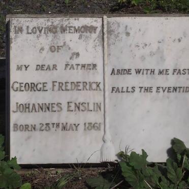 ENSLIN George Frederick Johannes 1861-