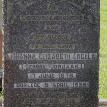 ENGELA Johanna Elizabeth nee JORDAAN 1876-1955