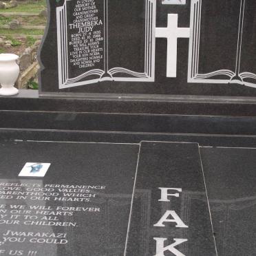 FAKU Thembeka Judy 1935-1988