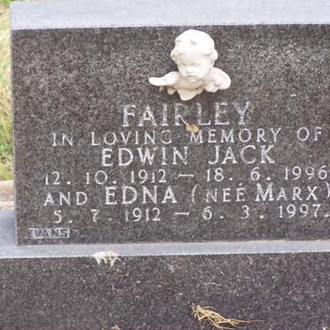 FAIRLEY Edwin Jack 1912-1996 &amp; Edna MARX 1912-1997
