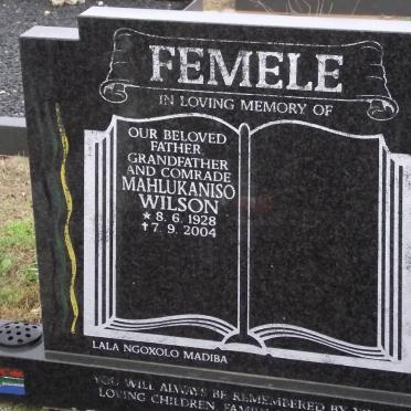 FEMELE Mahlukaniso Wilson 1928-2004