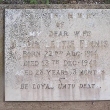 FINNIS Maggie Lettie 1914-1942