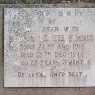 FINNIS Maggie Lettie 1914-1942