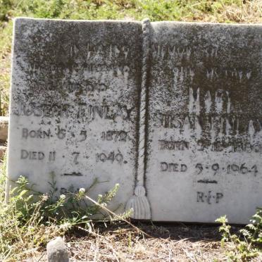 FINLAY Joseph 1872-1949 &amp; Mary Susan 1880-1964