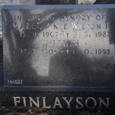 FINLAYSON William 1906-1993 &amp; Maybel nee WILSON 1907-1982