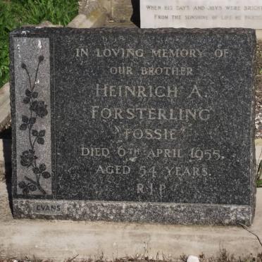 FOSTERLING Heinrich A. -1955
