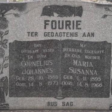 FOURIE Cornelius Johannes 1889-1973 &amp; Maria Susanna 1895-1966