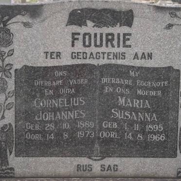 FOURIE Cornelius Johannes 1889-1973 &amp; Maria Susanna 1895-1966