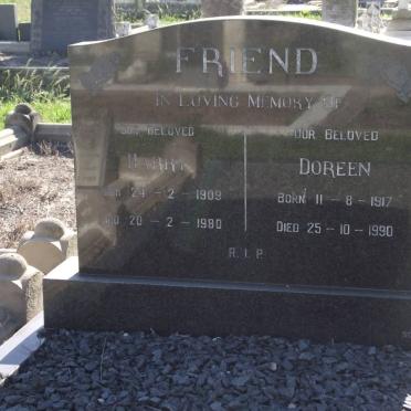FRIEND Harry 1909-1980 &amp; Doreen 1917-1990
