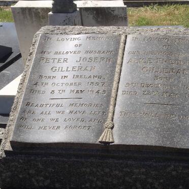 GILLERAN Peter Joseph 1897-1945 &amp; Alice Frederica 1883-1954