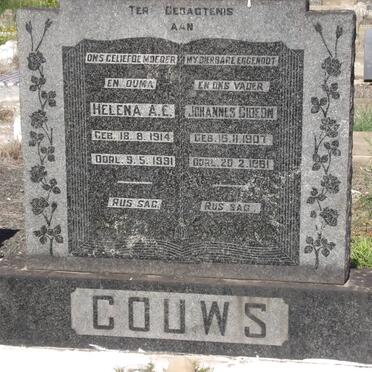 GOUWS Johannes Gideon 1907-1961 &amp; Helena A.E. 1914-1991