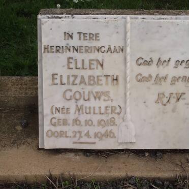 GOUWS Ellen Elizabeth nee MULLER 1918-1946