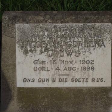 GOUWS Jacoba Magdalena 1902-1939