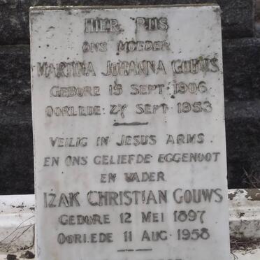GOUWS Izak Christian 1897-1958 &amp; Martina Johanna 1906-1953