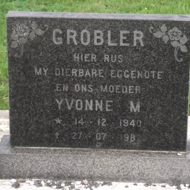GROBLER Yvonne M. 1940-1982