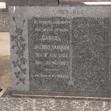 HANEKOM Gabriel Jacobus 1902-1967