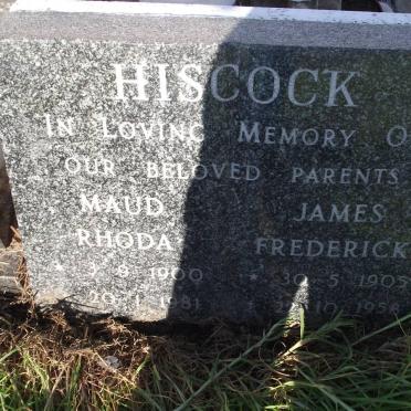 HISCOCK Maud Rhoda 1900-1981 &amp; James Frederick 1905-1958