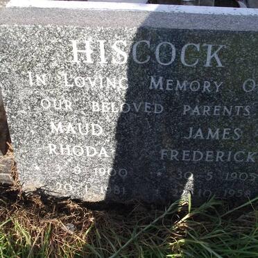 HISCOCK Maud Rhoda 1900-1981 &amp; James Frederick 1905-1958