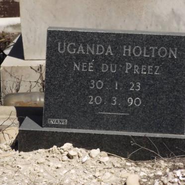 HOLTON Uganda nee DU PREEZ 1923-1990