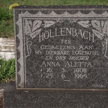 HOLLENBACH Anna Aletta 1908-1965