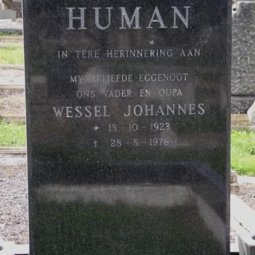 HUMAN Wessel Johannes 1923-1976