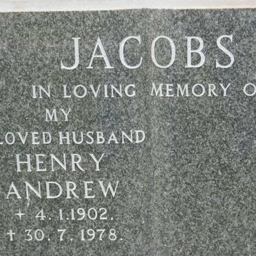 JACOBS Henry Andrew 1902-1978