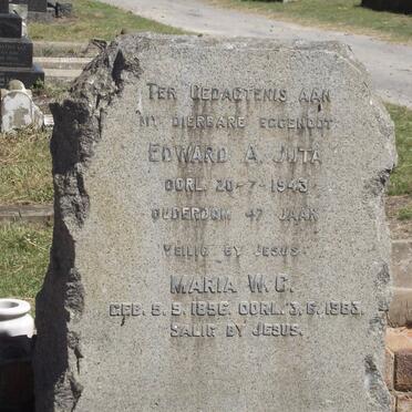 JUTA Edward A. -1943 &amp; Maria W.C. 1896-1983