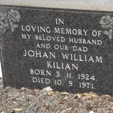 KILIAN Johan William 1924-1971