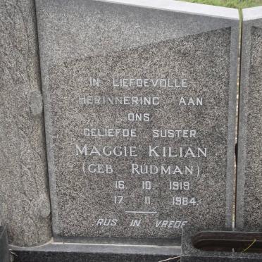 KILIAN Maggie nee RUDMAN 1919-1984