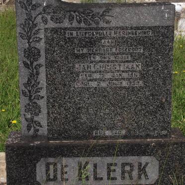 KLERK Jan Christiaan, de 1911-1958