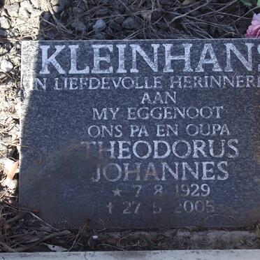 KLEINHANS Theodorus Johannes 1929-2005
