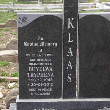 KLAAS Buyelwa Tryphena 1948-2012