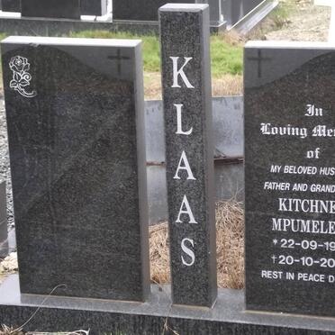 KLAAS Kitchner Mpumelelo 1918-2003