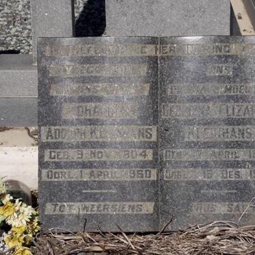 KLEINHANS Johannes Adolph 1904-1960 &amp; Georgina Elizabeth 1905-1980