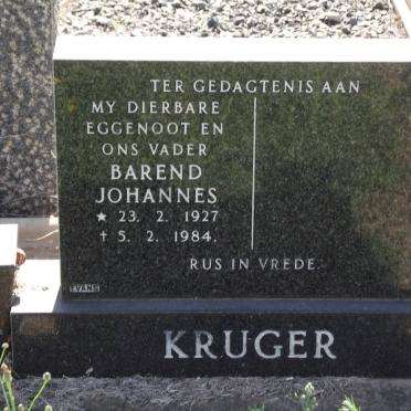 KRUGER Barend Johannes 1927-1984