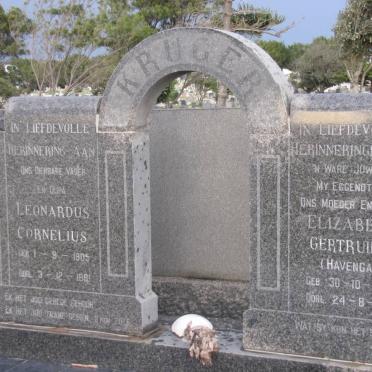 KRUGER Leonardus  Cornelius 1905-1981 &amp; Elizabeth Gertruida HAVENGA 1908-1981