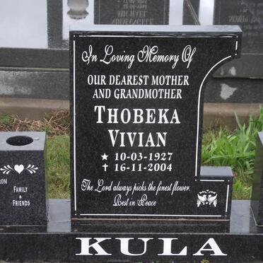 KULA Evang Gadd Zinakile 1920-2001 &amp; Thobeka Vivian 1927-2004