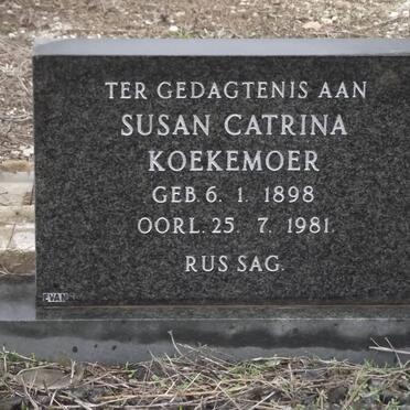 KOEKEMOER Susan Catrina 1898-1981