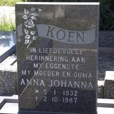 KOEN Anna Johanna 1932-1987