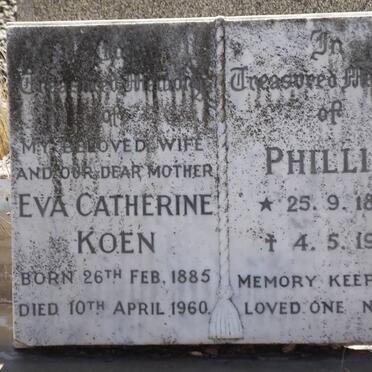 KOEN Phillip 1883-1975 &amp; Eva Catherine 1885-1960