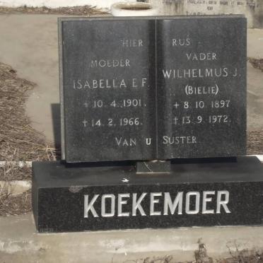 KOEKEMOER Wilhelmus J. 1897-1972 &amp; Isabella E.F. 1901-1966