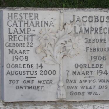LAMPRECHT Jacobus 1906-1940 &amp; Hester Catharina 1908-2000
