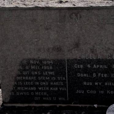 LANGE Dawid Petrus, de 1894-1958, Engela C.M.J 1896-1967