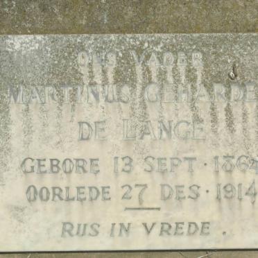 LANGE Martinus Gerhardes, de 1864-1914