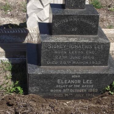 LEE Sidney Ignatius 1866-1935 &amp; Eleanor 1869-1951
