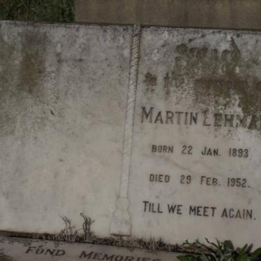 LEHMAN Martin 1893-1952